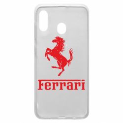 Чехол для Samsung A30 логотип Ferrari - PrintSalon