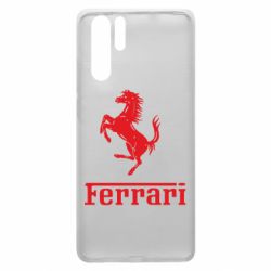 Чехол для Huawei P30 Pro логотип Ferrari - PrintSalon