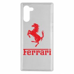 Чехол для Samsung Note 10 логотип Ferrari - PrintSalon