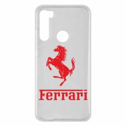 Чехол для Xiaomi Redmi Note 8 логотип Ferrari - PrintSalon