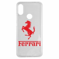 Чехол для Xiaomi Redmi Note 7 логотип Ferrari - PrintSalon