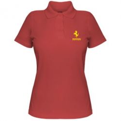 Женское поло логотип Ferrari - PrintSalon