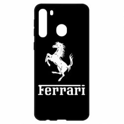 Чехол для Samsung A21 логотип Ferrari - PrintSalon