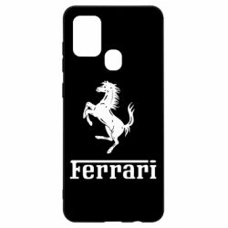 Чехол для Samsung A21s логотип Ferrari - PrintSalon