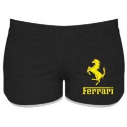 Женские шорты логотип Ferrari - PrintSalon