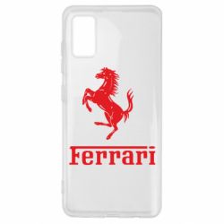 Чехол для Samsung A41 логотип Ferrari - PrintSalon