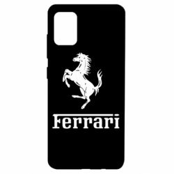 Чехол для Samsung A51 логотип Ferrari - PrintSalon