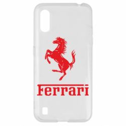 Чехол для Samsung A01/M01 логотип Ferrari - PrintSalon