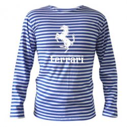 Тельняшка с длинным рукавом логотип Ferrari - PrintSalon