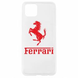 Чехол для Oppo A92s логотип Ferrari - PrintSalon
