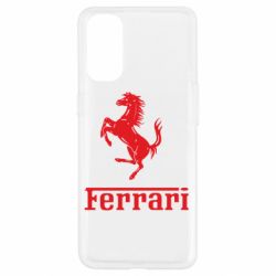 Чехол для Oppo Reno 4 логотип Ferrari - PrintSalon