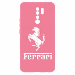 Чехол для Xiaomi Redmi 9 логотип Ferrari - PrintSalon