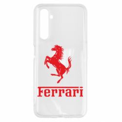 Чехол для Realme 6 логотип Ferrari - PrintSalon