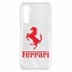 Чехол для Realme 6 Pro логотип Ferrari - PrintSalon