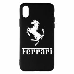 Чехол для iPhone X/Xs логотип Ferrari - PrintSalon