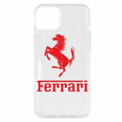 Чехол для iPhone 14 Plus логотип Ferrari - PrintSalon