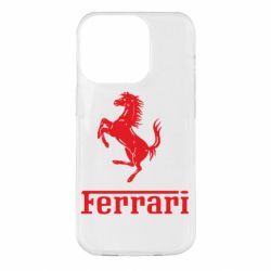 Чехол для iPhone 14 Pro логотип Ferrari - PrintSalon