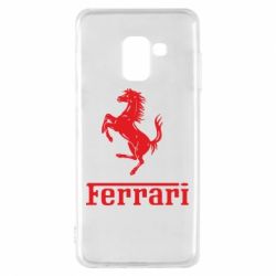 Чехол для Samsung A8 2018 логотип Ferrari - PrintSalon