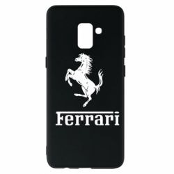Чехол для Samsung A8+ 2018 логотип Ferrari - PrintSalon