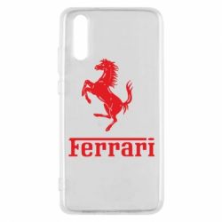 Чехол для Huawei P20 логотип Ferrari - PrintSalon