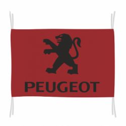 Флаг Логотип Peugeot - PrintSalon