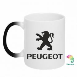 Чашка-хамелеон Логотип Peugeot - PrintSalon