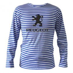 Тельняшка с длинным рукавом Логотип Peugeot - PrintSalon