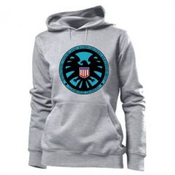 Женское худи Логотип Щита - PrintSalon