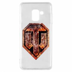 Чохол для Samsung A8 2018 Логотип World Of Tanks "Розпечений метал" - PrintSalon