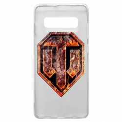 Чохол для Samsung S10+ Логотип World Of Tanks "Розпечений метал" - PrintSalon