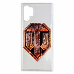 Чехол для Samsung Note 10 Plus Логотип World Of Tanks "Раскаленный металл"