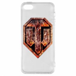 Чохол для iphone 5/5S/SE Логотип World Of Tanks "Розпечений метал" - PrintSalon