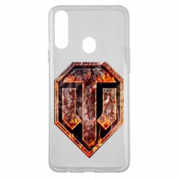 Чохол для Samsung A20s Логотип World Of Tanks "Розпечений метал"