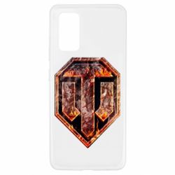 Чехол для Samsung A32 4G Логотип World Of Tanks "Раскаленный металл"