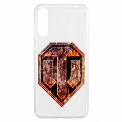 Чохол для Samsung A50 Логотип World Of Tanks "Розпечений метал"-PrintSalon Чохол для Samsung A50 Логотип World Of Tanks "Розпечений метал"