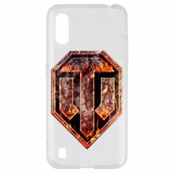 Чехол для Samsung A01/M01 Логотип World Of Tanks "Раскаленный металл"