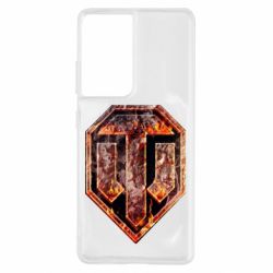 Чохол для Samsung S21 Ultra Логотип World Of Tanks "Розпечений метал" - PrintSalon