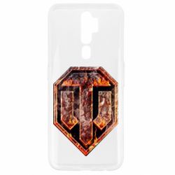 Чехол для Oppo A5/A9 2020 Логотип World Of Tanks "Раскаленный металл"