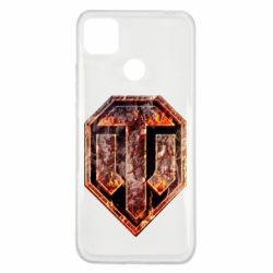 Чехол для Xiaomi Redmi 9c Логотип World Of Tanks "Раскаленный металл"