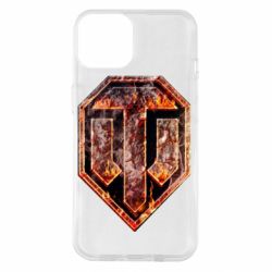 Чехол для iPhone 14 Логотип World Of Tanks "Раскаленный металл"