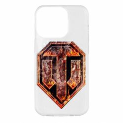 Чохол для iPhone 14 Pro Логотип World Of Tanks "Розпечений метал" - PrintSalon