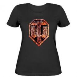Жіноча футболка Логотип World Of Tanks "Розпечений метал" - PrintSalon