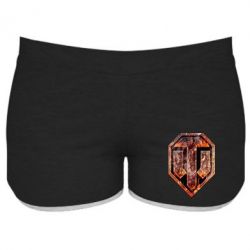 Жіночі шорти Логотип World Of Tanks "Розпечений метал" - PrintSalon