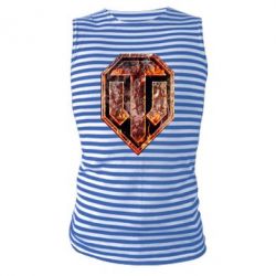 Майка-тільняшка Логотип World Of Tanks "Розпечений метал" - PrintSalon