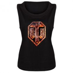 Майка жіноча Логотип World Of Tanks "Розпечений метал" - PrintSalon