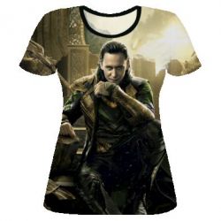 Женская футболка 3D Loki MARVEL - PrintSalon