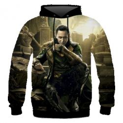 Мужское 3D худи Loki MARVEL - PrintSalon