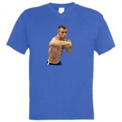 Мужская футболка  с V-образным вырезом Lomachenko - PrintSalon