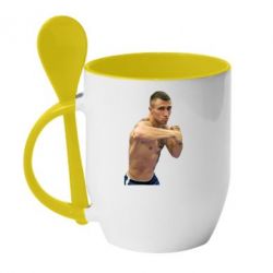 Чашка с ложкой Lomachenko - PrintSalon
