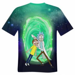 Мужская футболка 3D Look Morty Space-PrintSalon Мужская футболка 3D Look Morty Space